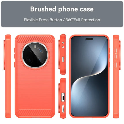 For Honor Magic7 Pro 5G Case Carbon Fiber Texture Brushed Anti Fingerprint Phone Back Cover