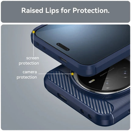 For Honor Magic7 Pro 5G Case Carbon Fiber Texture Brushed Anti Fingerprint Phone Back Cover