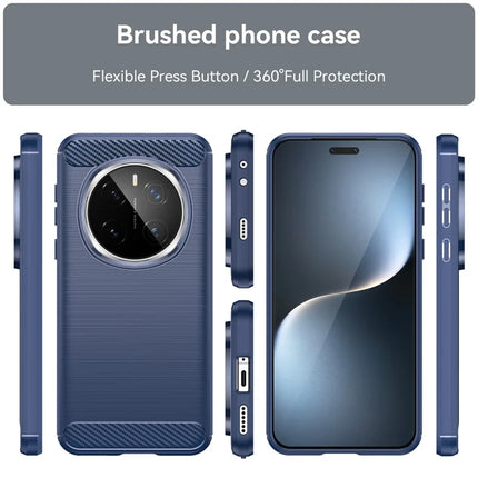 For Honor Magic7 Pro 5G Case Carbon Fiber Texture Brushed Anti Fingerprint Phone Back Cover