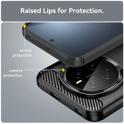 For Honor Magic7 5G Case Carbon Fiber Texture Brushed Anti Fingerprint Phone Back Cover