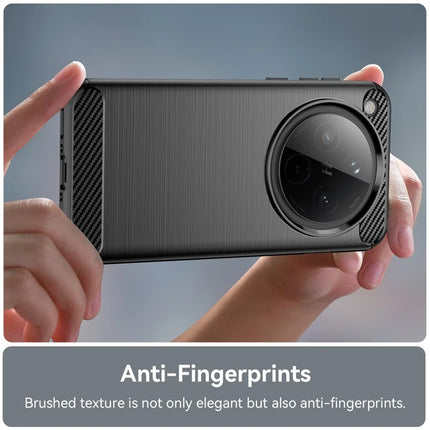 For Oppo Find X8 5G Case Carbon Fiber Texture Brushed Anti Fingerprint Phone Back Cover
