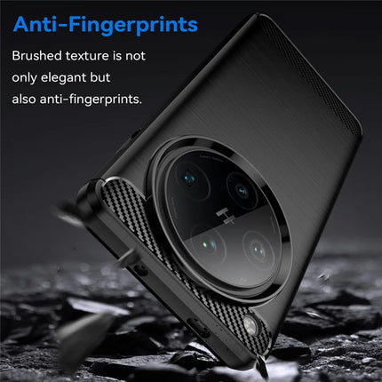 For Oppo Find X8 Pro 5G Case Carbon Fiber Texture Brushed Anti Fingerprint Phone Back Cover