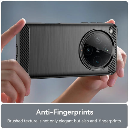 For Oppo Find X8 Pro 5G Case Carbon Fiber Texture Brushed Anti Fingerprint Phone Back Cover