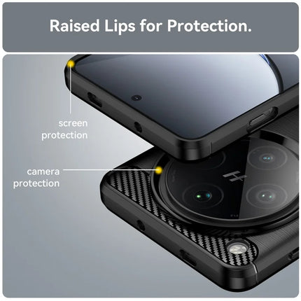 For Oppo Find X8 Pro 5G Case Carbon Fiber Texture Brushed Anti Fingerprint Phone Back Cover