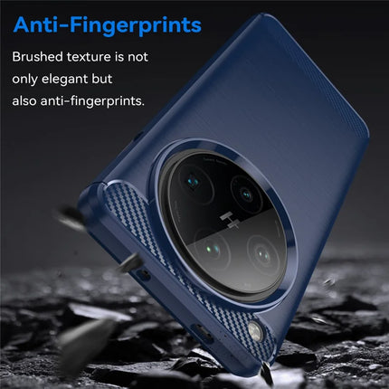 For Oppo Find X8 Pro 5G Case Carbon Fiber Texture Brushed Anti Fingerprint Phone Back Cover