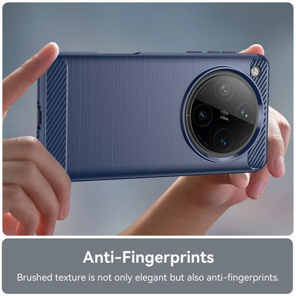 For Oppo Find X8 Pro 5G Case Carbon Fiber Texture Brushed Anti Fingerprint Phone Back Cover