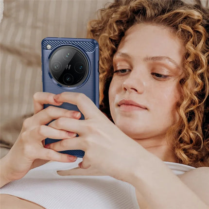 For Oppo Find X8 Pro 5G Case Carbon Fiber Texture Brushed Anti Fingerprint Phone Back Cover