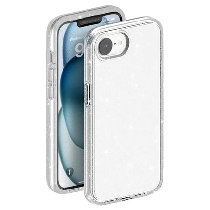 For iPhone 16e Case Thickened Shockproof TPU + PC Glitter Back Cover