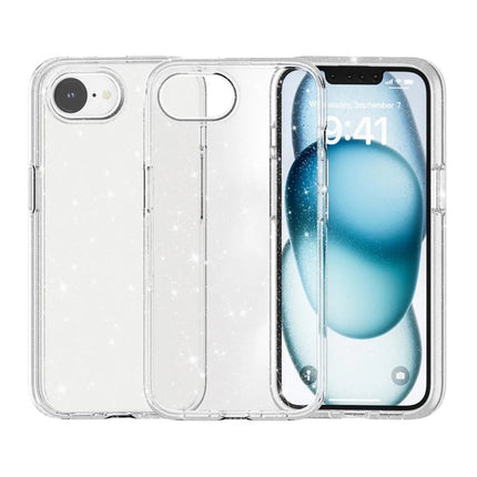 For iPhone 16e Case Thickened Shockproof TPU + PC Glitter Back Cover