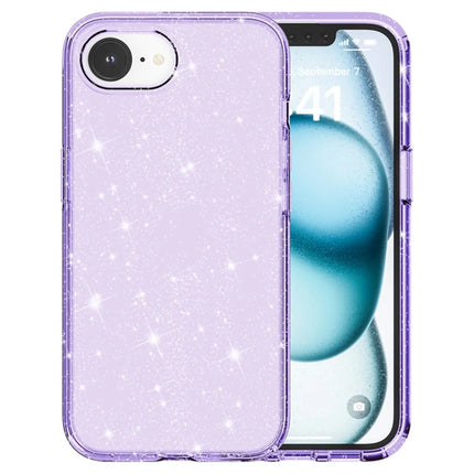 For iPhone 16e Case Thickened Shockproof TPU + PC Glitter Back Cover