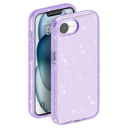 For iPhone 16e Case Thickened Shockproof TPU + PC Glitter Back Cover