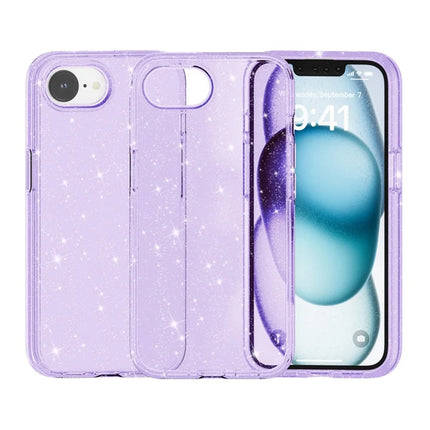 For iPhone 16e Case Thickened Shockproof TPU + PC Glitter Back Cover