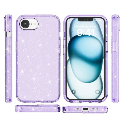 For iPhone 16e Case Thickened Shockproof TPU + PC Glitter Back Cover