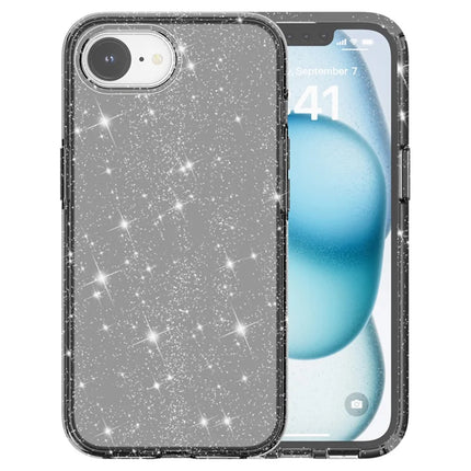 For iPhone 16e Case Thickened Shockproof TPU + PC Glitter Back Cover