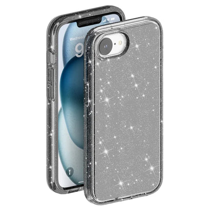 For iPhone 16e Case Thickened Shockproof TPU + PC Glitter Back Cover
