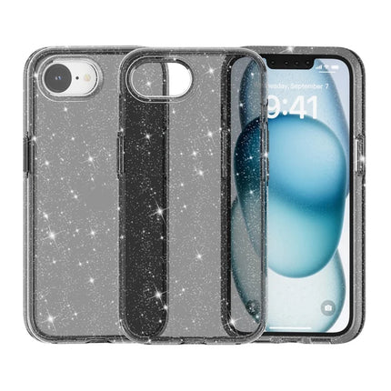 For iPhone 16e Case Thickened Shockproof TPU + PC Glitter Back Cover
