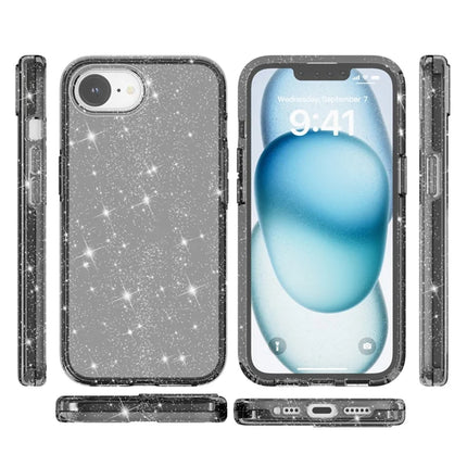For iPhone 16e Case Thickened Shockproof TPU + PC Glitter Back Cover