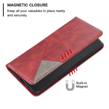 For Honor Magic7 Lite 5G / X9c 5G / X60 Pro 5G Case Card Slots Geometry Imprint Leather Phone Cover