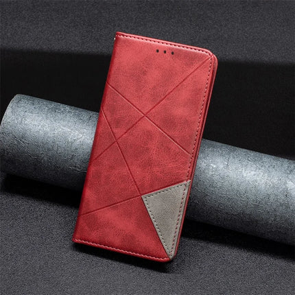For Honor Magic7 Lite 5G / X9c 5G / X60 Pro 5G Case Card Slots Geometry Imprint Leather Phone Cover