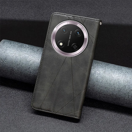 For Honor Magic7 Lite 5G / X9c 5G / X60 Pro 5G Case Card Slots Geometry Imprint Leather Phone Cover