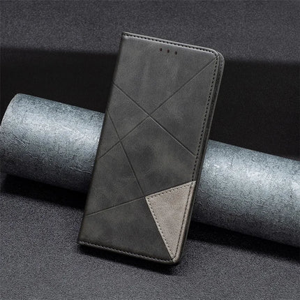 For Honor Magic7 Lite 5G / X9c 5G / X60 Pro 5G Case Card Slots Geometry Imprint Leather Phone Cover
