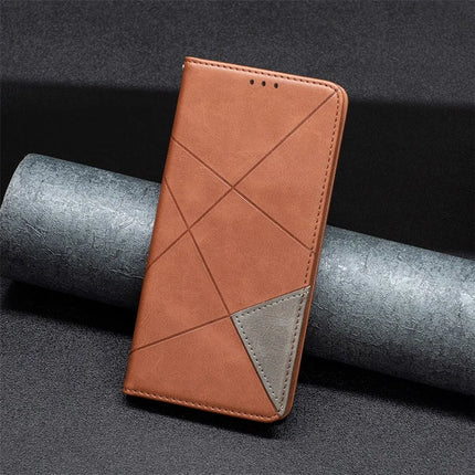 For Honor Magic7 Lite 5G / X9c 5G / X60 Pro 5G Case Card Slots Geometry Imprint Leather Phone Cover