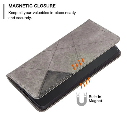 For Honor Magic7 Lite 5G / X9c 5G / X60 Pro 5G Case Card Slots Geometry Imprint Leather Phone Cover