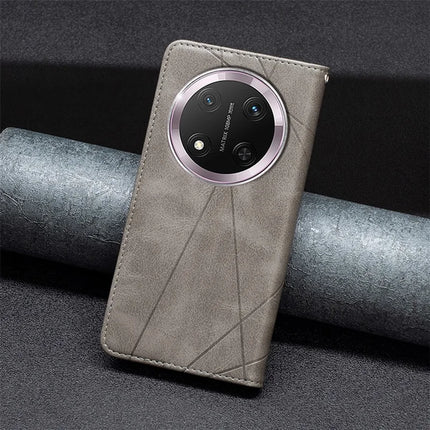 For Honor Magic7 Lite 5G / X9c 5G / X60 Pro 5G Case Card Slots Geometry Imprint Leather Phone Cover