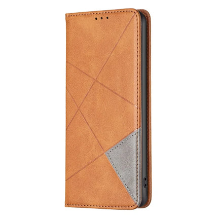 For Honor Magic7 Lite 5G / X9c 5G / X60 Pro 5G Case Card Slots Geometry Imprint Leather Phone Cover