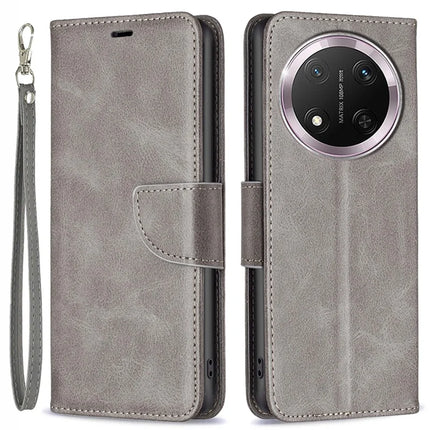 For Honor Magic7 Lite 5G / X9c 5G / X60 Pro 5G Case Shockproof PU Leather Cover with Wallet Card Slots - Grey