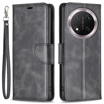 For Honor Magic7 Lite 5G / X9c 5G / X60 Pro 5G Case Shockproof PU Leather Cover with Wallet Card Slots - Black