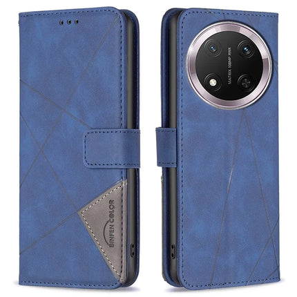 BINFEN COLOR BF05 For Honor Magic7 Lite 5G / X9c 5G / X60 Pro 5G Case Leather Phone Cover Wallet Stand - Blue