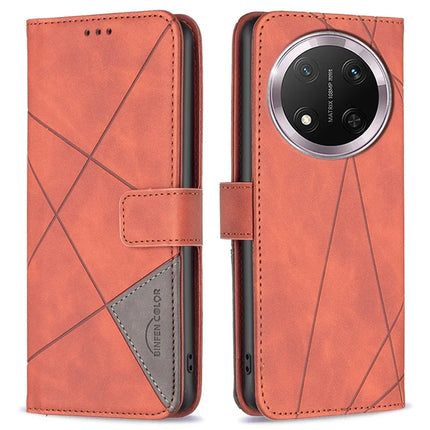 BINFEN COLOR BF05 For Honor Magic7 Lite 5G / X9c 5G / X60 Pro 5G Case Leather Phone Cover Wallet Stand - Brown