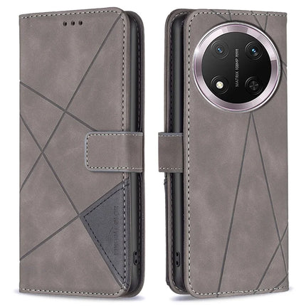 BINFEN COLOR BF05 For Honor Magic7 Lite 5G / X9c 5G / X60 Pro 5G Case Leather Phone Cover Wallet Stand - Grey