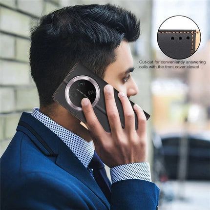 BINFEN COLOR BF33 for Honor Magic7 Lite 5G / X9c 5G / X60 Pro 5G Leather Case Splicing Color RFID Blocking