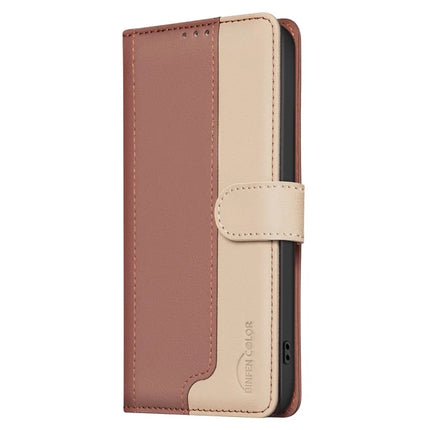 BINFEN COLOR BF33 for Honor Magic7 Lite 5G / X9c 5G / X60 Pro 5G Leather Case Splicing Color RFID Blocking