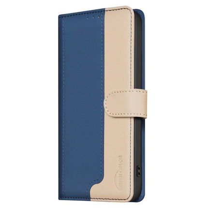 BINFEN COLOR BF33 for Honor Magic7 Lite 5G / X9c 5G / X60 Pro 5G Leather Case Splicing Color RFID Blocking