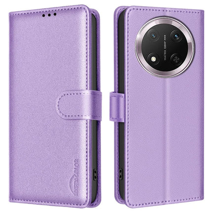 BINFEN COLOR BF32 For Honor Magic7 Lite 5G / X9c 5G / X60 Pro 5G Leather Case Wallet RFID Blocking Phone Cover - Purple