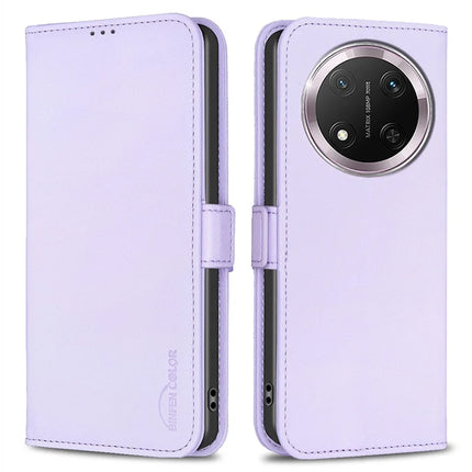 BINFEN COLOR BF31 For Honor Magic7 Lite 5G / X9c 5G / X60 Pro 5G Case PU Leather Flip Folio Phone Wallet Cover - Purple