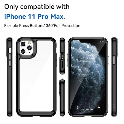 For iPhone 11 Pro Max Case TPU+Acrylic Protective Clear Phone Cover