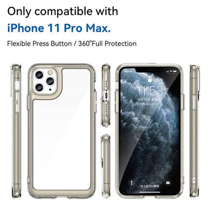 For iPhone 11 Pro Max Case TPU+Acrylic Protective Clear Phone Cover