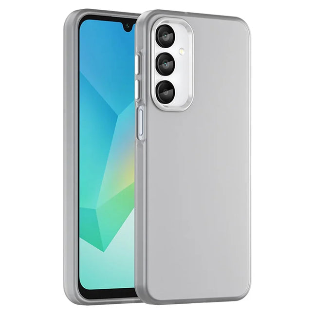 For Samsung Galaxy A16 5G  /  A16 4G Case TPU + PC Phone Back Cover Matte Translucent Design - White