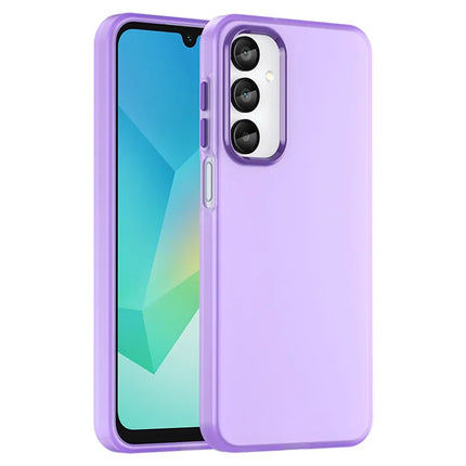 For Samsung Galaxy A16 5G  /  A16 4G Case TPU + PC Phone Back Cover Matte Translucent Design - Dark Purple