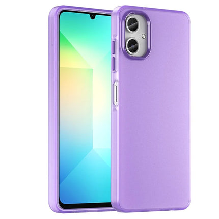 For Samsung Galaxy A06 Case TPU + PC Phone Back Cover Matte Translucent Design - Dark Purple