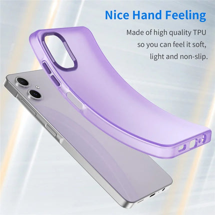 For Samsung Galaxy A06 Case TPU + PC Phone Back Cover Matte Translucent Design