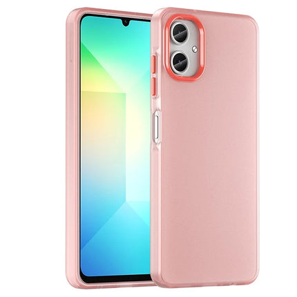 For Samsung Galaxy A06 Case TPU + PC Phone Back Cover Matte Translucent Design - Red