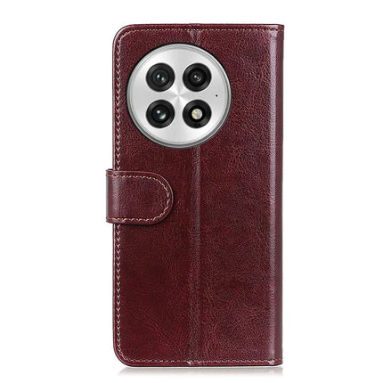 For OnePlus 13 Case Crazy Horse Texture PU Leather Phone Stand Cover