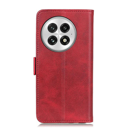 For OnePlus 13 Case Stand Cowhide Texture PU Leather Phone Cover
