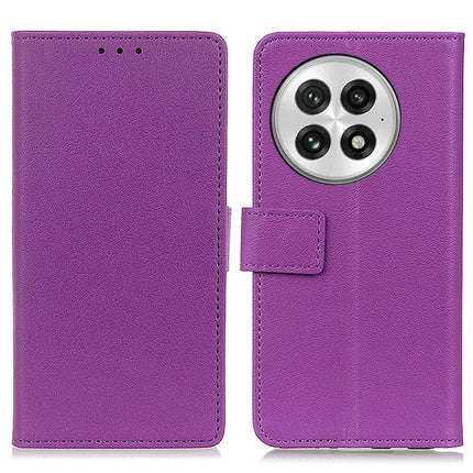For OnePlus 13 Case PU Leather Stand Wallet Phone Cover - Purple
