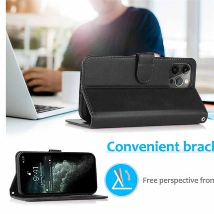 For iPhone 16 Pro Max Case Magnetic Detachable 2-in-1 Wallet Stand PU Leather Phone Cover